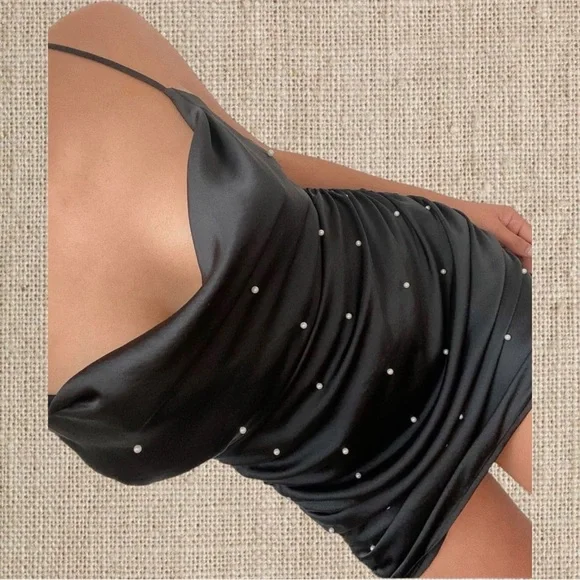 Astr Black Mini Dress with Ruched Detail - Picture 2 of 2